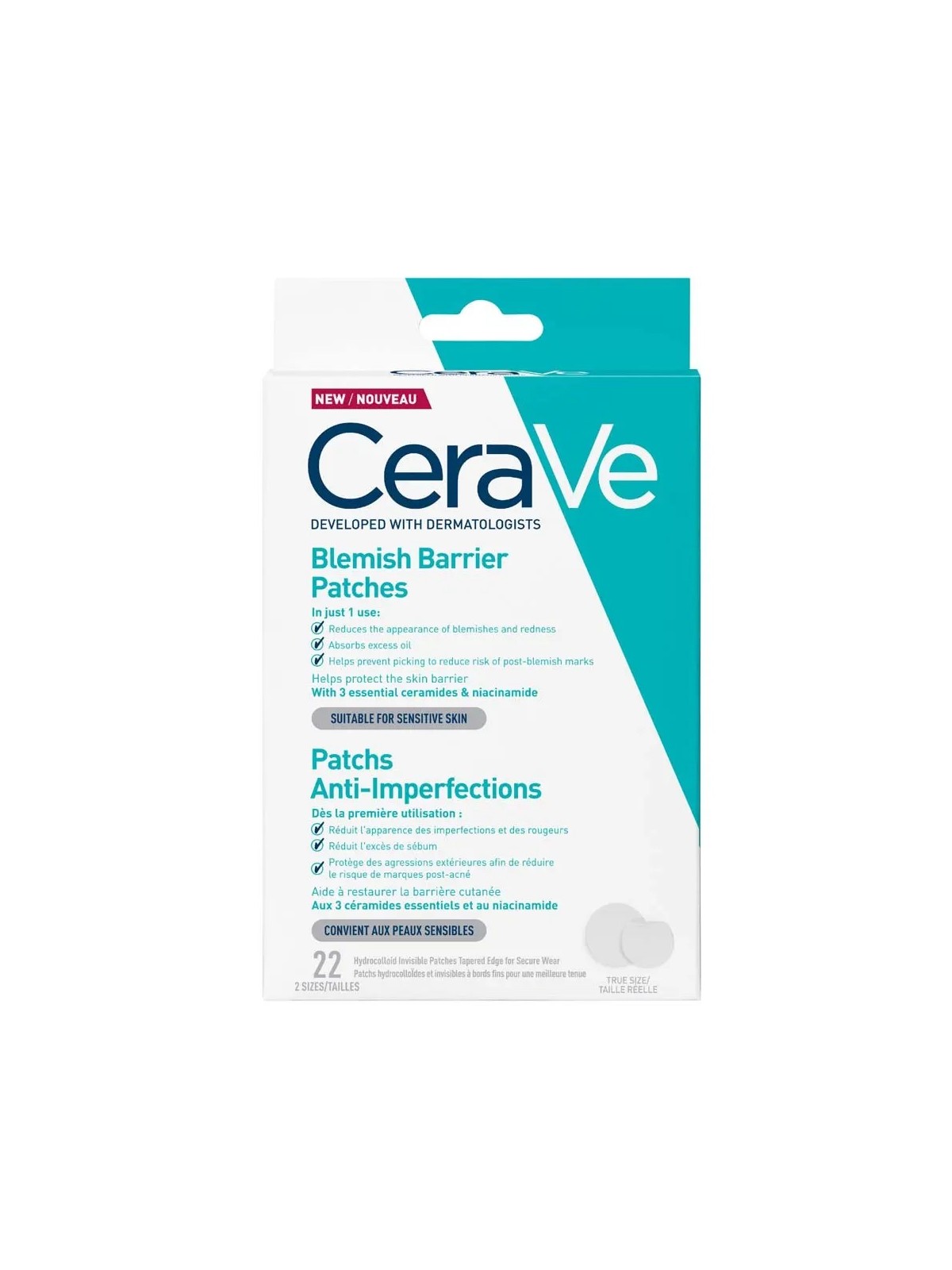 CERAVE Patchs Anti-Imperfections boite de 22