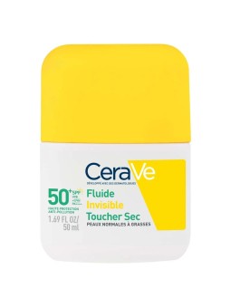 CERAVE Fluide Invisible Toucher Sec SPF 50+ Haute Protection Visage 50 ml