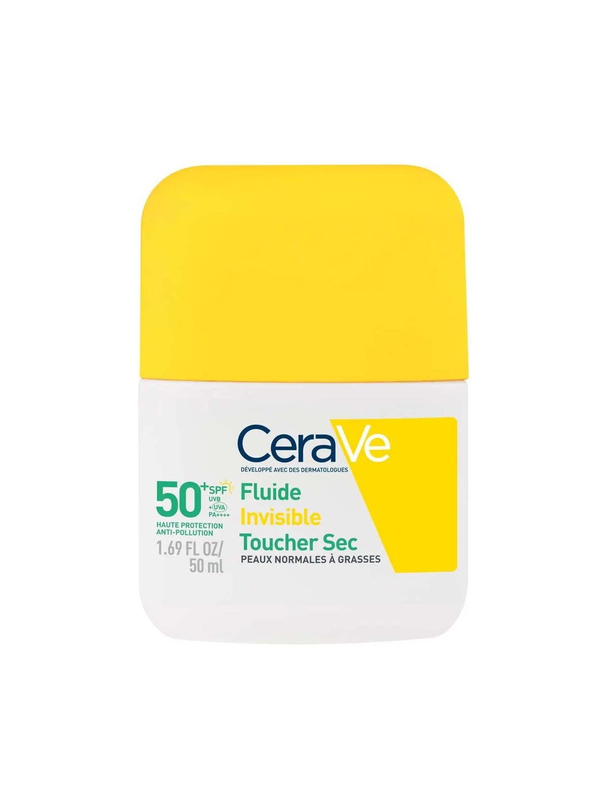 CERAVE Fluide Invisible Toucher Sec SPF 50+ Haute Protection Visage 50 ml