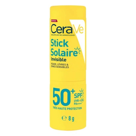 CERAVE Stick Solaire Invisible SPF 50+ Haute Protection 8 g