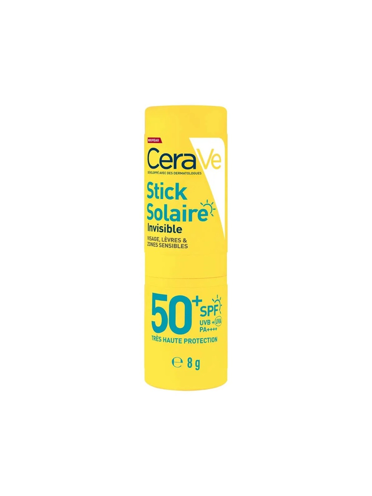 CERAVE Stick Solaire Invisible SPF 50+ Haute Protection 8 g