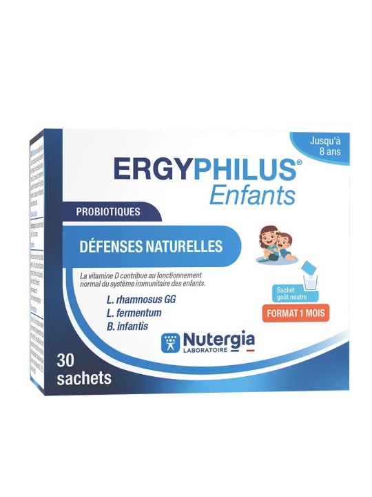 NUTERGIA Ergyphilus Enfants Probiotiques Défenses Naturelles Sachets boite de 30