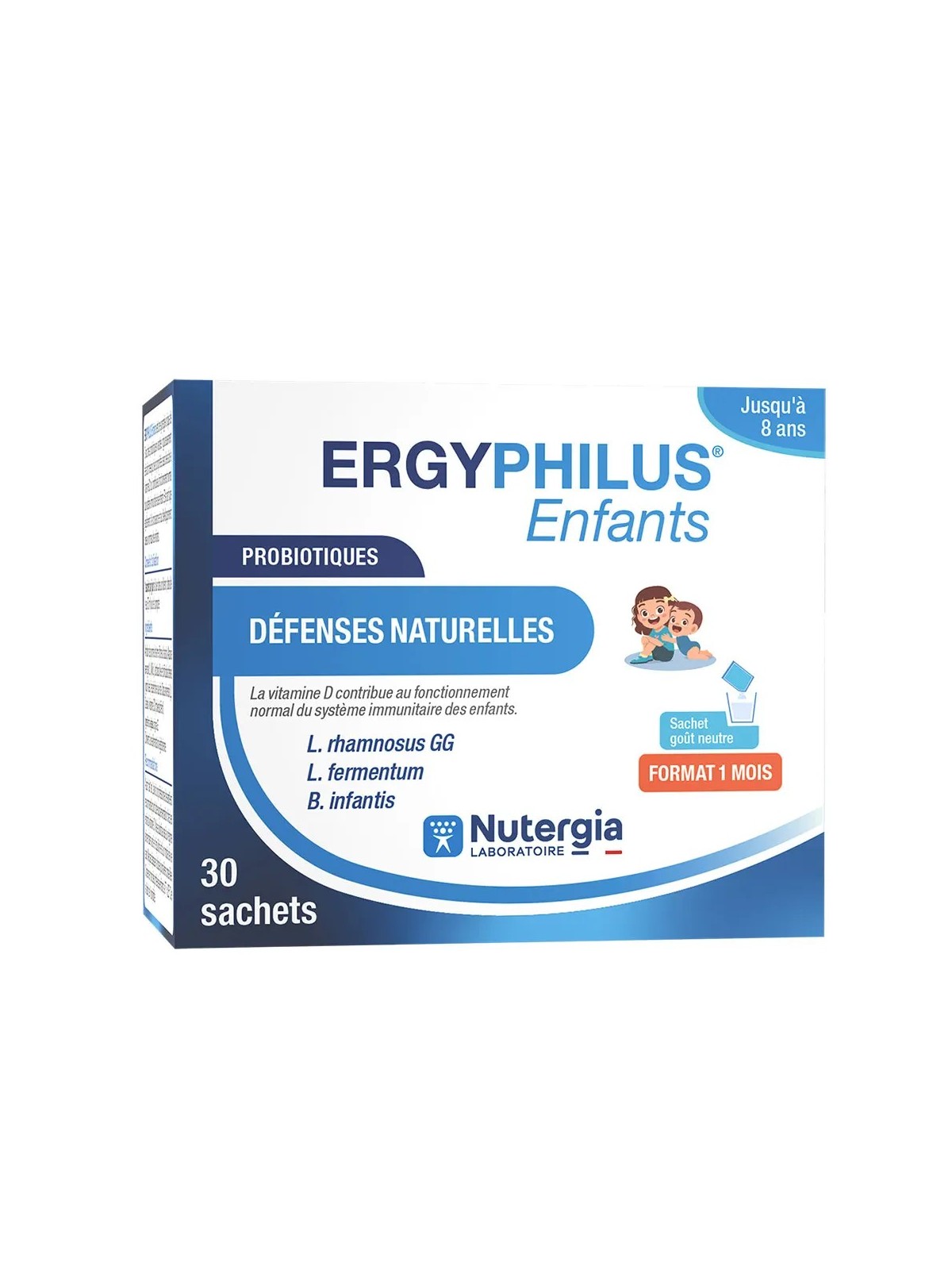 NUTERGIA Ergyphilus Enfants Probiotiques Défenses Naturelles Sachets boite de 30
