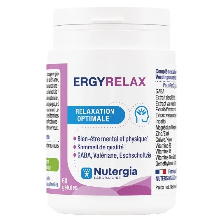 NUTERGIA Ergyrelax Relaxation Optimale Gélules boite de 60