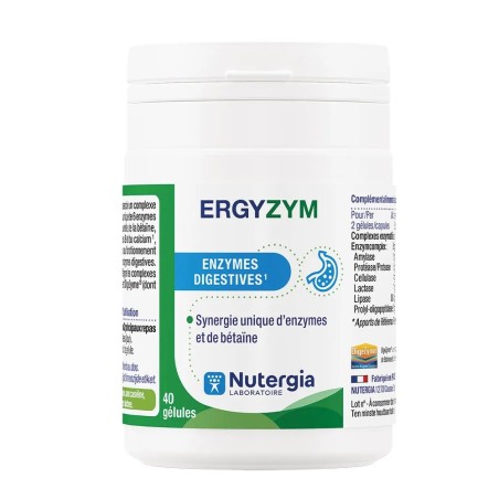 NUTERGIA Ergyzym Enzymes Digestives Gélules boite de 40