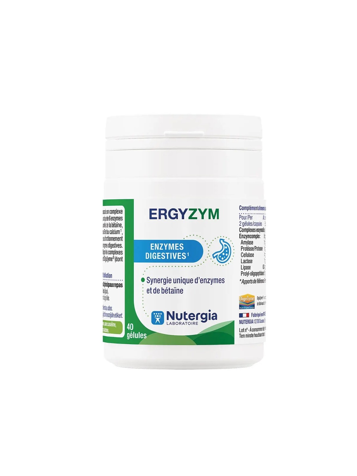 NUTERGIA Ergyzym Enzymes Digestives Gélules boite de 40