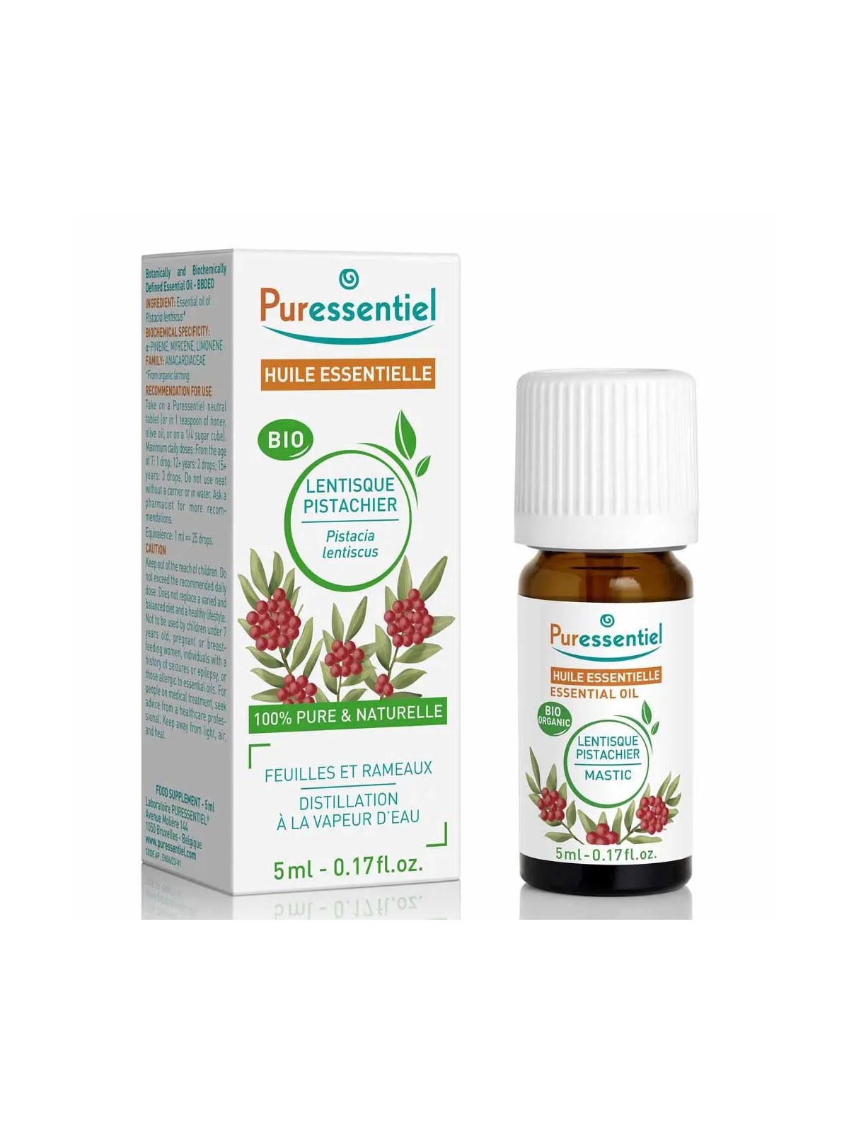 PURESSENTIEL Huile Essentielle Lentisque Pistachier Bio 5 ml