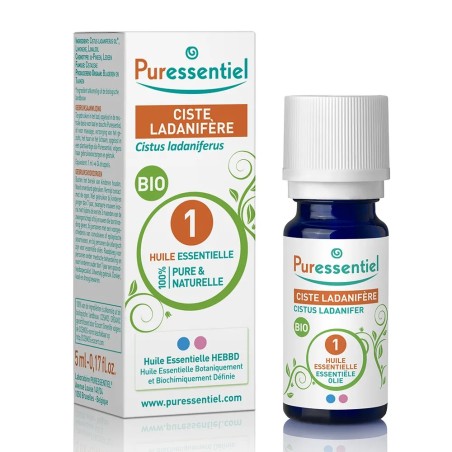 PURESSENTIEL Huile Essentielle Ciste Ladanifere Bio 5 ml