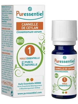 PURESSENTIEL Huile Essentielle Cannelle de Ceylan Bio 5 ml