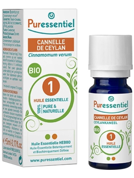 PURESSENTIEL Huile Essentielle Cannelle de Ceylan Bio 5 ml