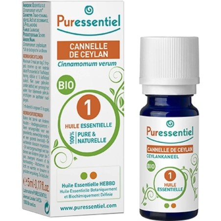 PURESSENTIEL Huile Essentielle Cannelle de Ceylan Bio 5 ml