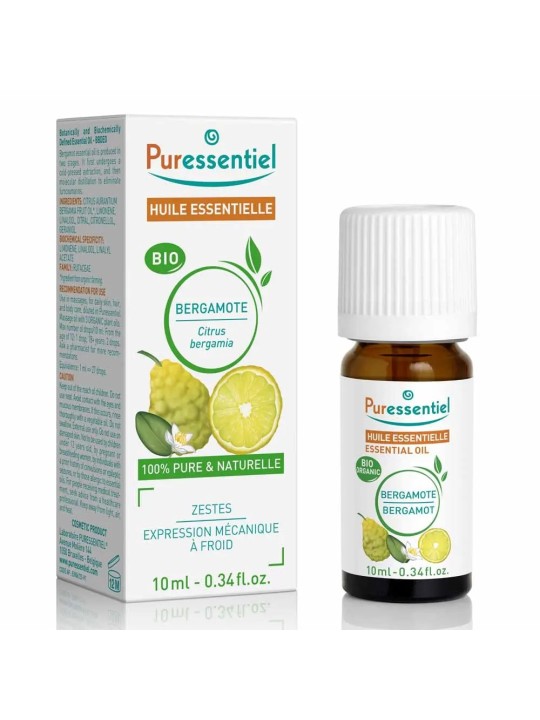 PURESSENTIEL Huile Essentielle Bergamote Bio 10 ml