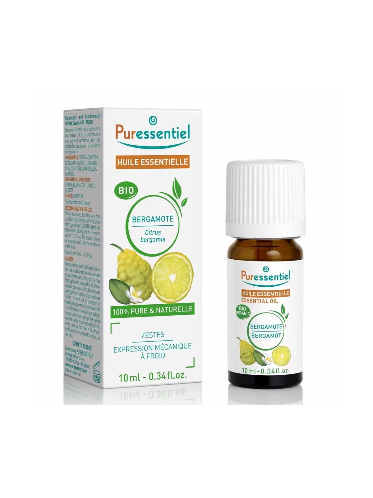PURESSENTIEL Huile Essentielle Bergamote Bio 10 ml