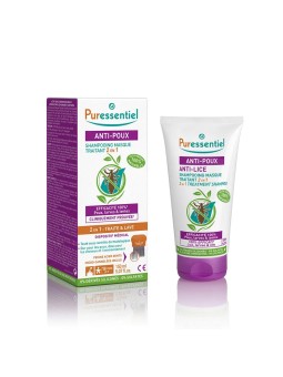 PURESSENTIEL Anti-Poux Shampooing Masque Traitant 2en1 Avec Peigne 150 ml