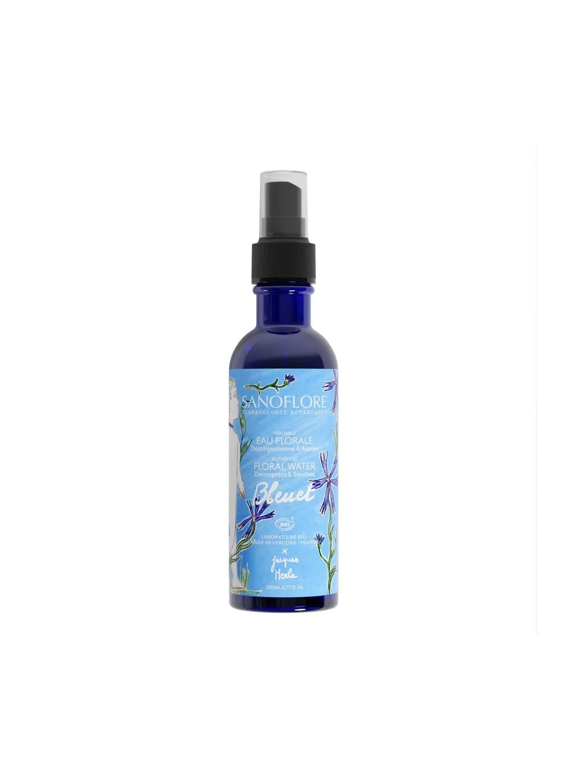 SANOFLORE Eaux Florales Bleuet Bio Décongestionne & Apaise 200 ml