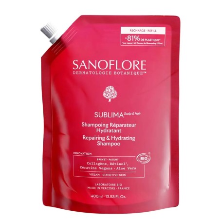 SANOFLORE Sublima Recharge Shampoing Réparateur & Hydratant 400 ml