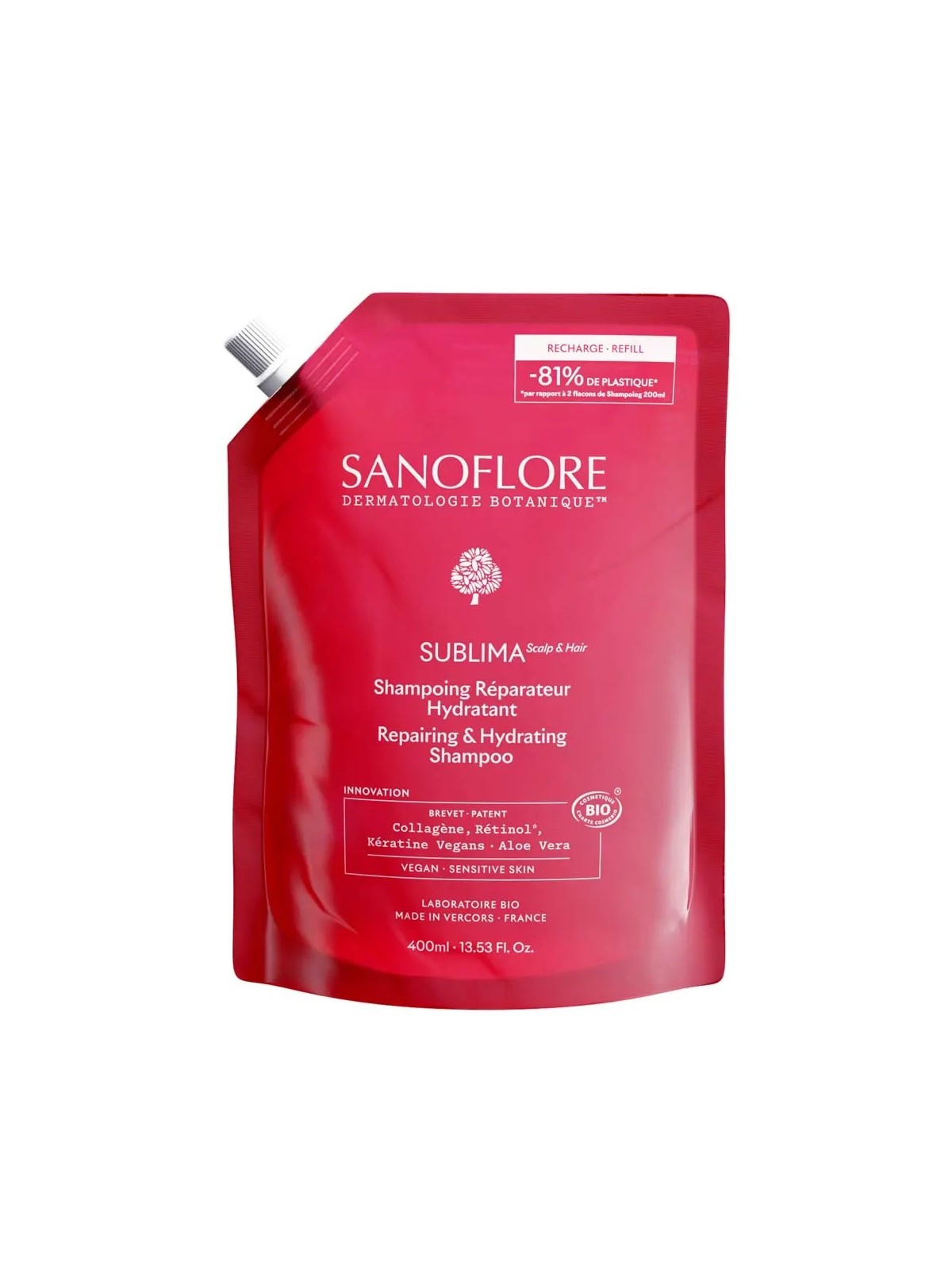 SANOFLORE Sublima Recharge Shampoing Réparateur & Hydratant 400 ml
