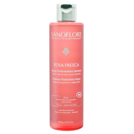 SANOFLORE Rosa Fresca Lotion Régénérante Hydratation Intense Bio 200 ml