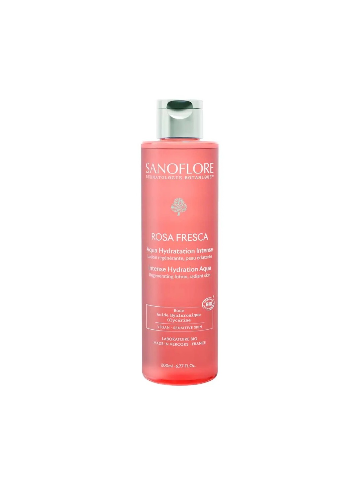 SANOFLORE Rosa Fresca Lotion Régénérante Hydratation Intense Bio 200 ml