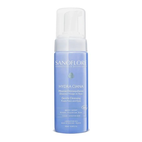 SANOFLORE Hydra Ciana Mousse Démaquillante Douceur Yeux et Visage 150 ml