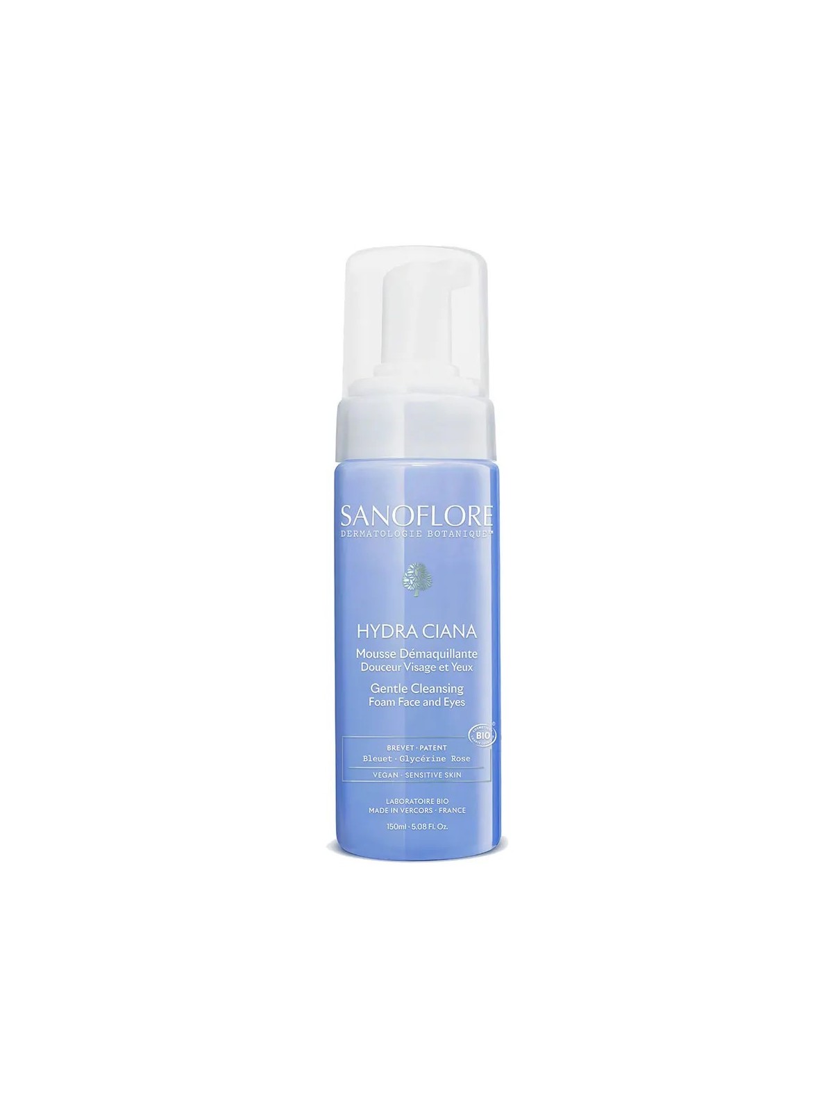 SANOFLORE Hydra Ciana Mousse Démaquillante Douceur Yeux et Visage 150 ml