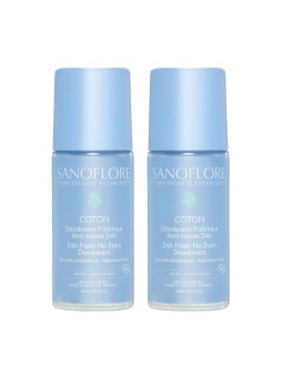 SANOFLORE  Déodorant Coton Fraîcheur & Anti-Traces 24h 2x50 ml