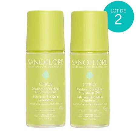 SANOFLORE Déodorant Roll-on Bio Citrus 24h 2x50 ml