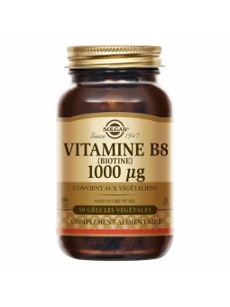 SOLGAR Vitamine B8 Biotine Beauté Gélules Végétales flacon de 50