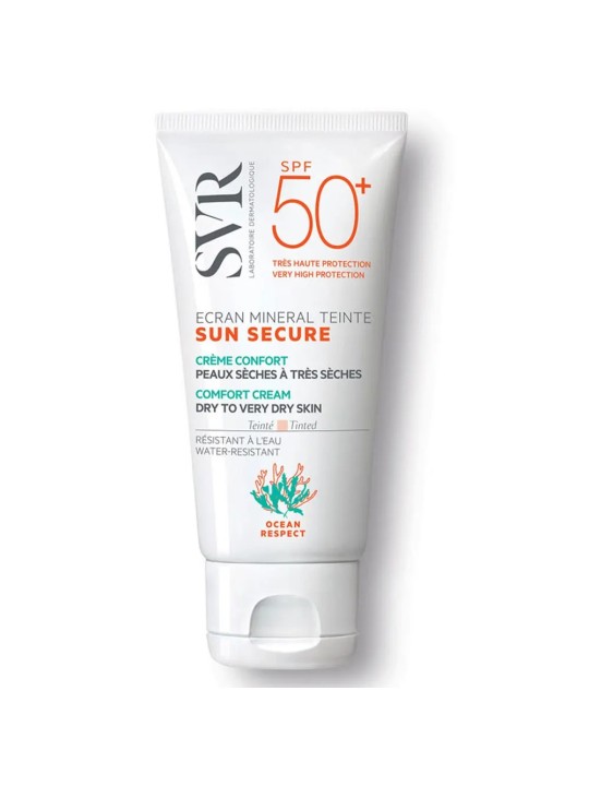 SVR Sun Secure Ecran Minéral Teinté Spf50+ Peaux Sèches à Très Sèches 50 ml