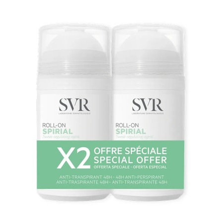 SVR Spirial Roll-on Déodorant Anti-transpirant Intense 48h 2x50 ml