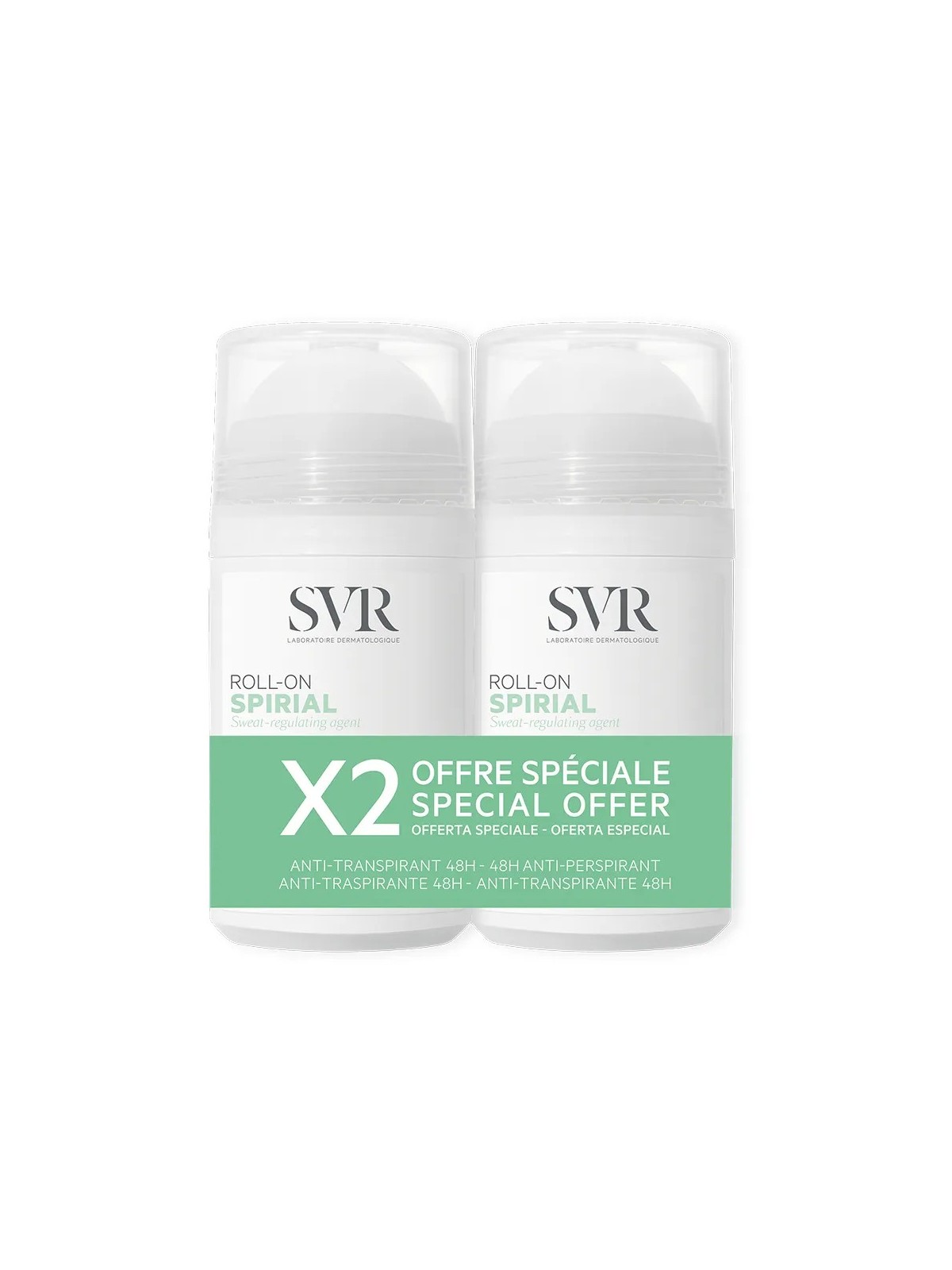 SVR Spirial Roll-on Déodorant Anti-transpirant Intense 48h 2x50 ml