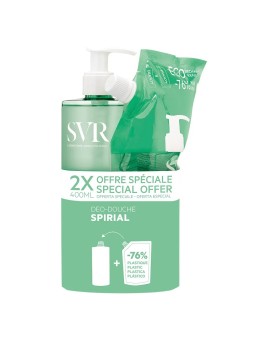 SVR Spirial Gel Douche Déodorant 400 ml + Recharge 400 ml