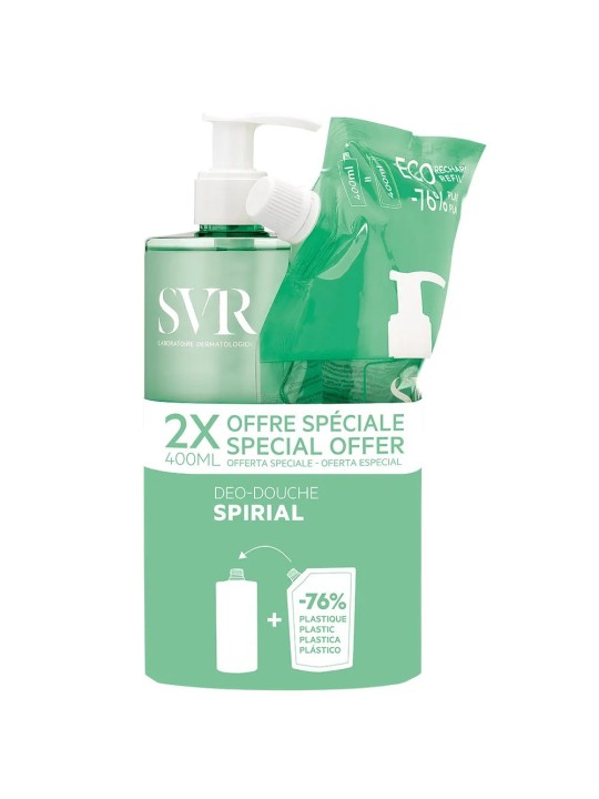 SVR Spirial Gel Douche Déodorant 400 ml + Recharge 400 ml