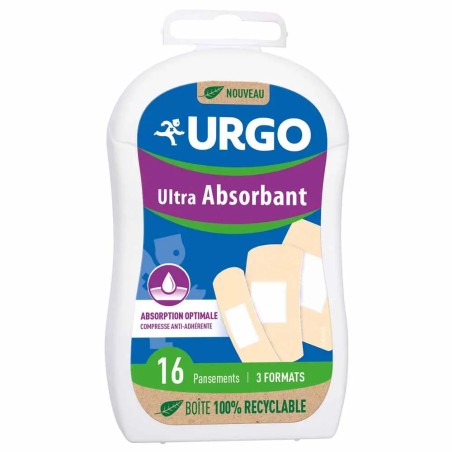 URGO Pansements Ultra Absorbants boite de 16