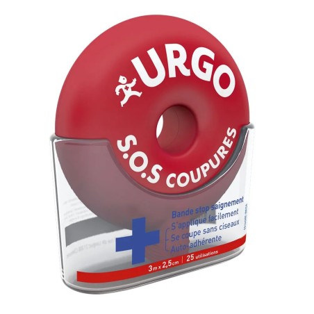 URGO Sos Coupures Bande Stop Saignement 3 m x 2,5 cm