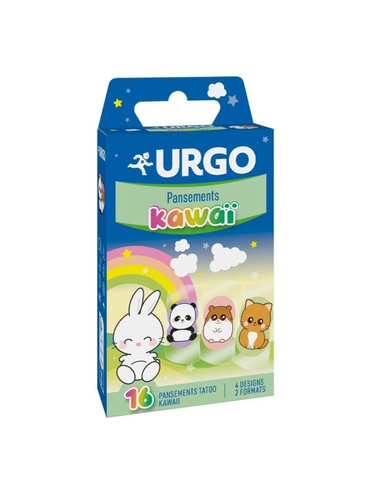 URGO Pansements Kawai Tatoo Plaies Superficielles Dès 3 Ans boite de 16