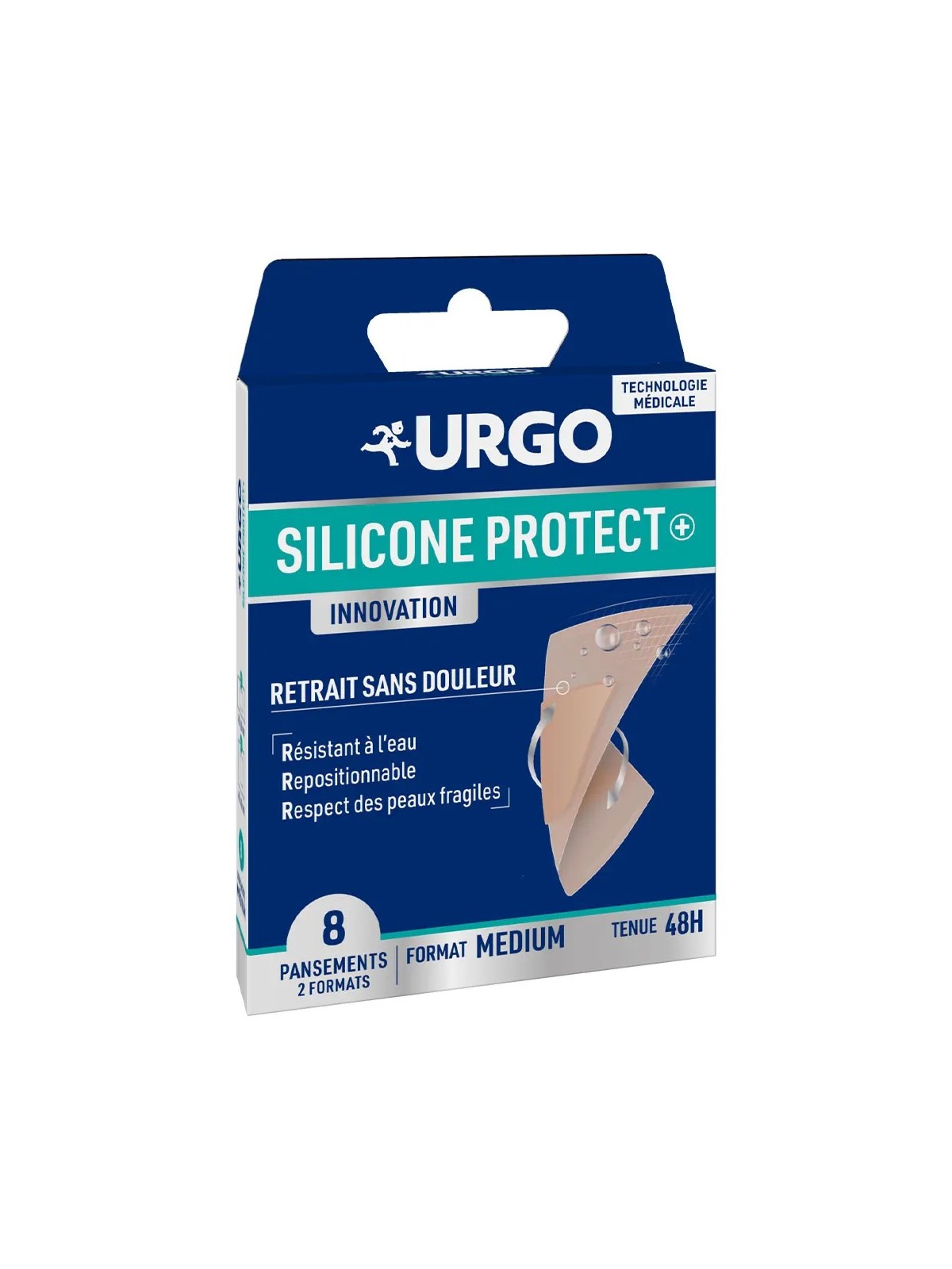 URGO Silicone Protect+ Pansements Format Medium boite de 8