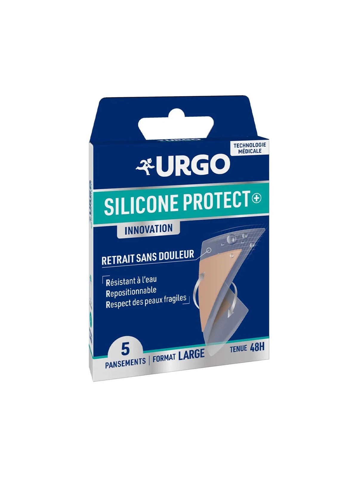 URGO Silicone Protect+ Pansements Format Large boite de 5