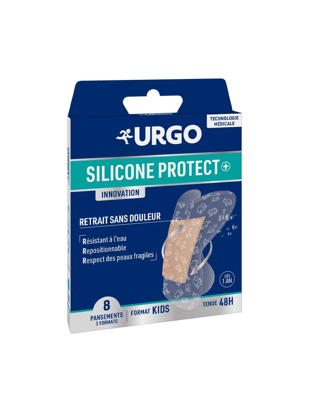 URGO Silicone Protect+ Pansements Format Kids boite de 8