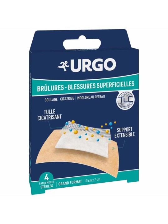 URGO Pansements Brûlures Grand Format boite de 4