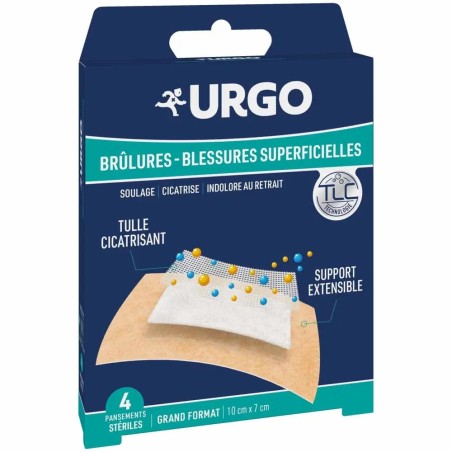 URGO Pansements Brûlures Grand Format boite de 4