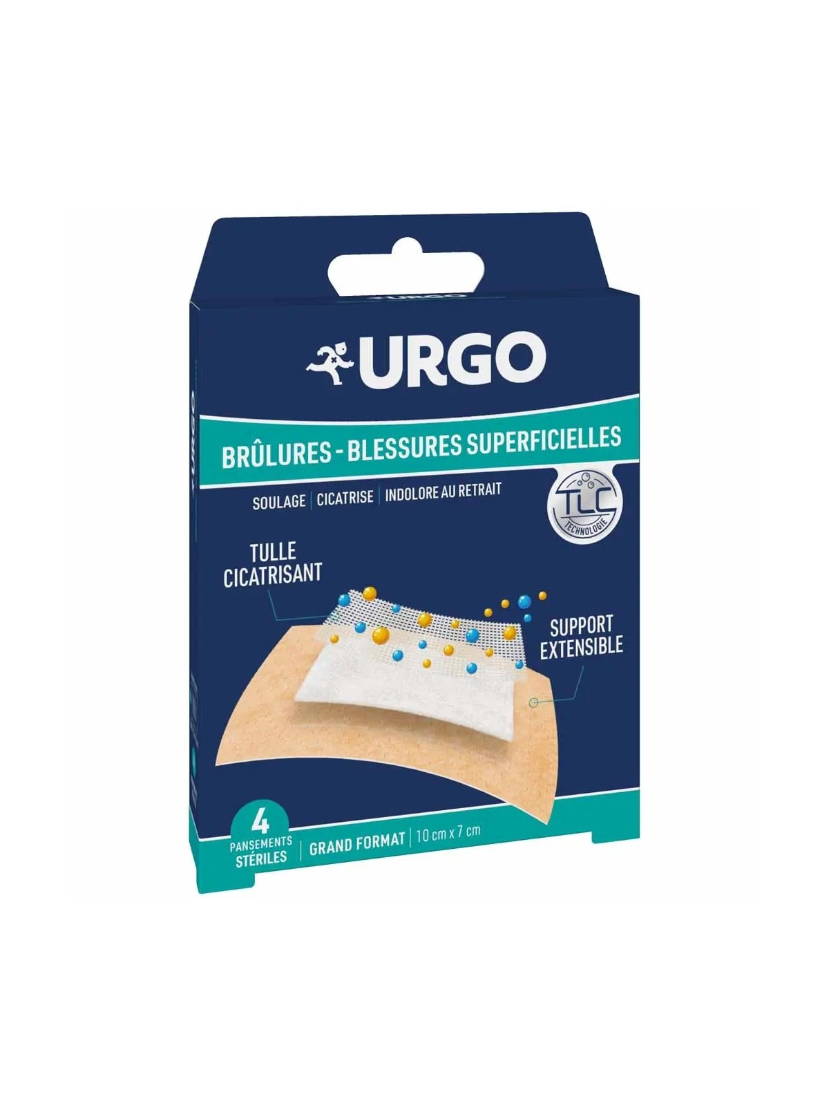 URGO Pansements Brûlures Grand Format boite de 4