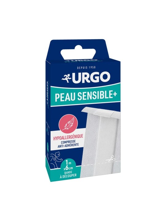URGO Pansement Bande à Découper Peaux Sensibles 1m x 6cm