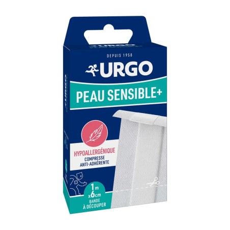 URGO Pansement Bande à Découper Peaux Sensibles 1m x 6cm