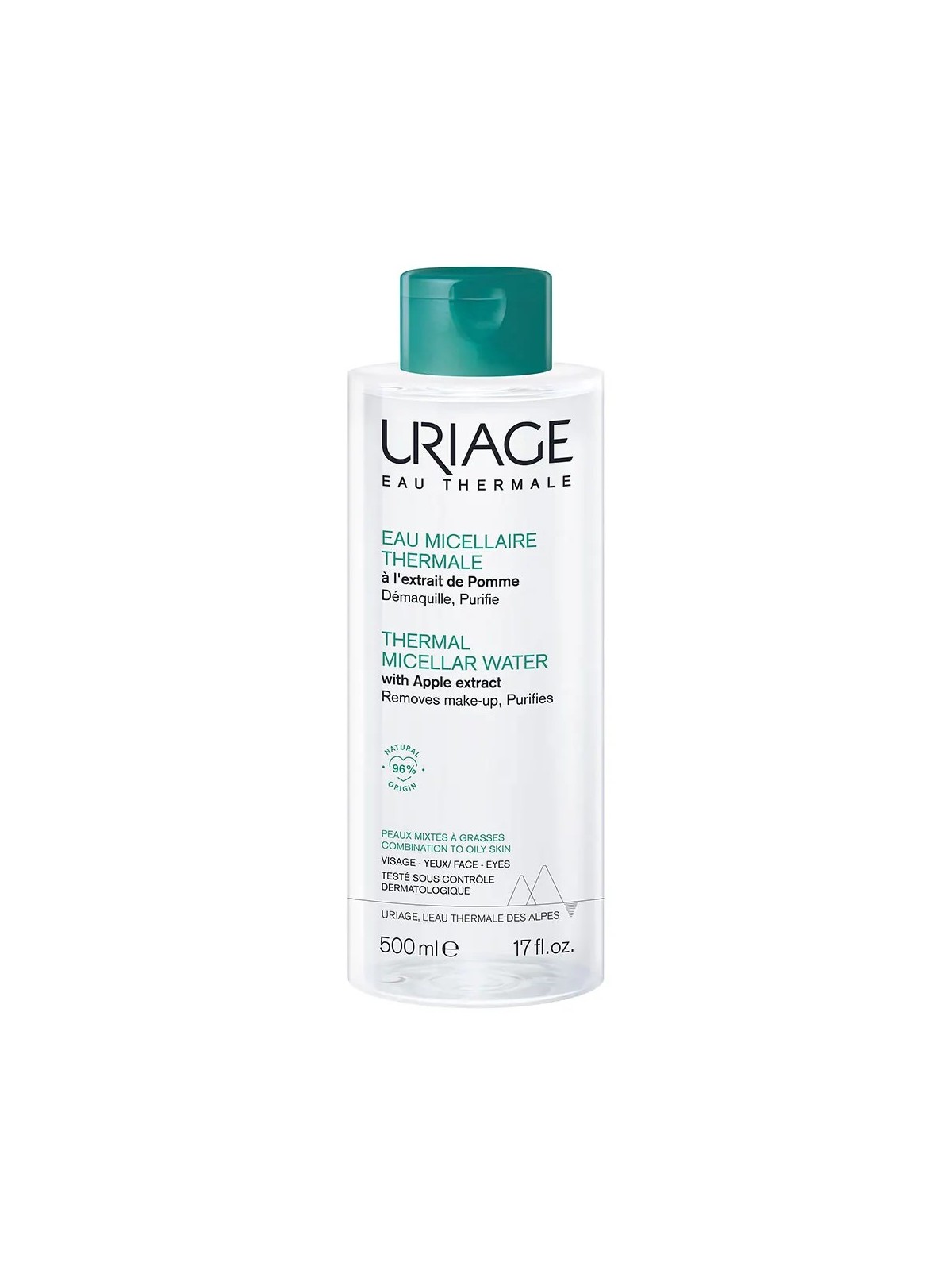URIAGE Eau Micellaire Thermale Peaux Mixtes à Grasses 500 ml