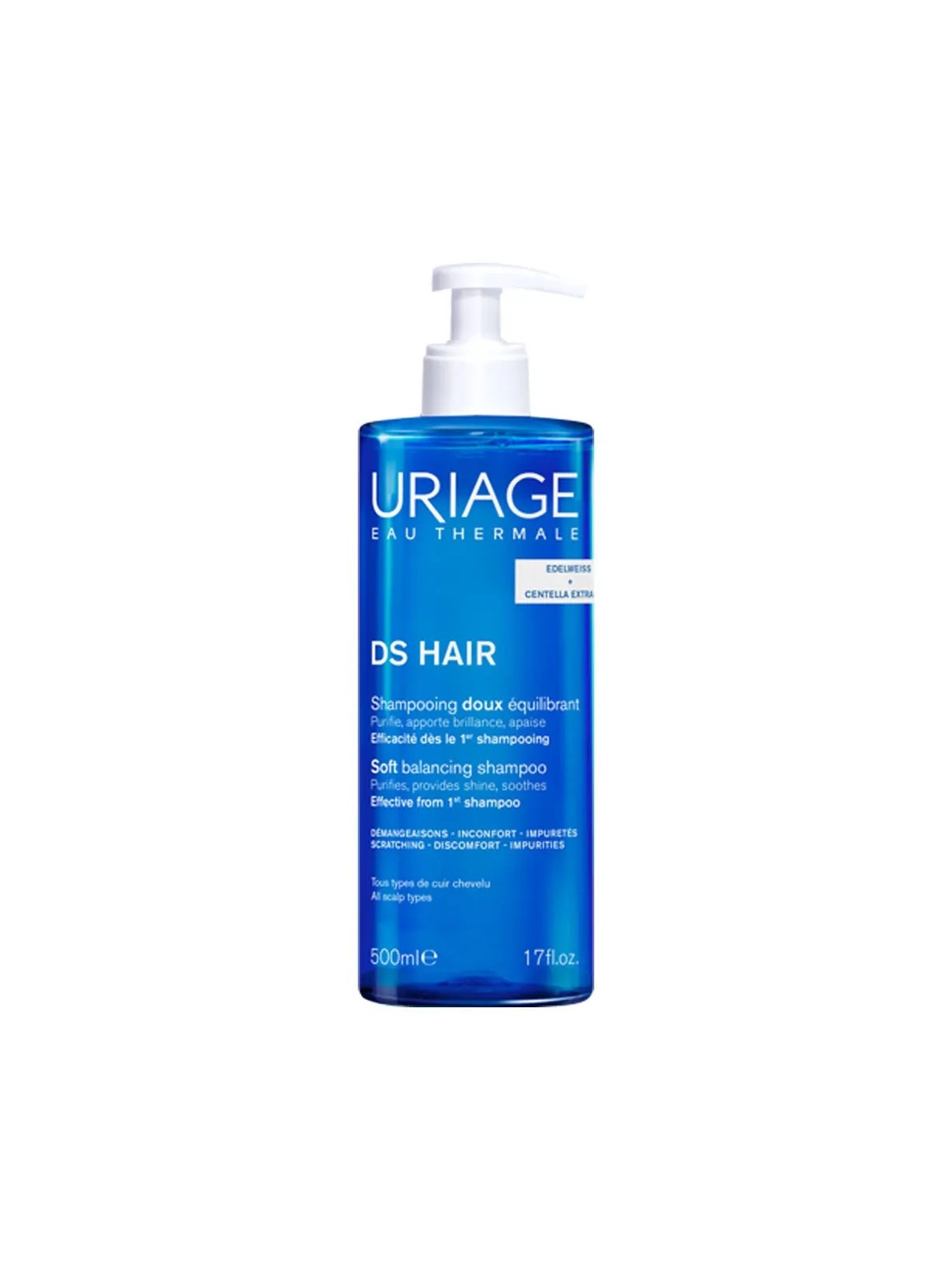 URIAGE D.S Shampooing Doux Equilibrant Hair 500 ml