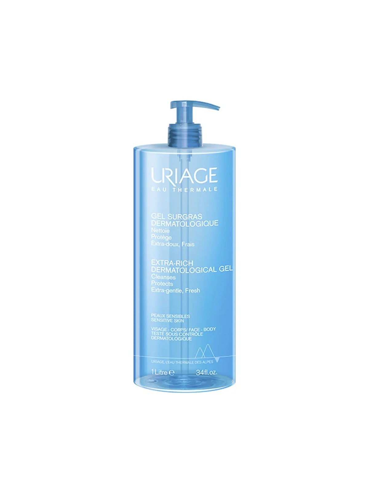 URIAGE Hygiène Gel Douche Surgras Dermatologique Peaux Sensibles 1 litre