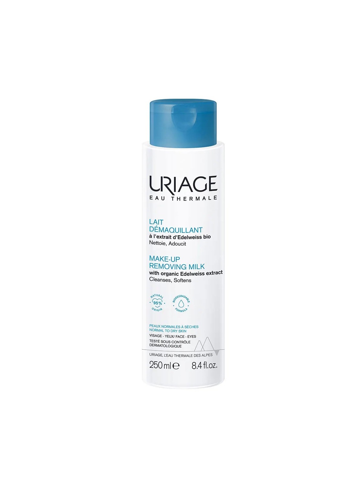 URIAGE Lait Démaquillant Visage Et Yeux Peaux Normales à Sèches 250 ml