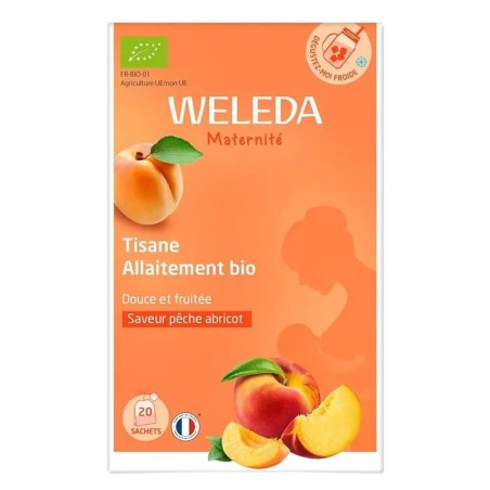 WELEDA Tisane Allaitement Pêche Abricot Bio Sachets boite de 20