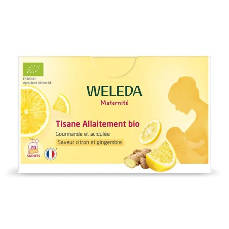 WELEDA Tisane Allaitement Citron Gingembre Bio sachets boite de 20